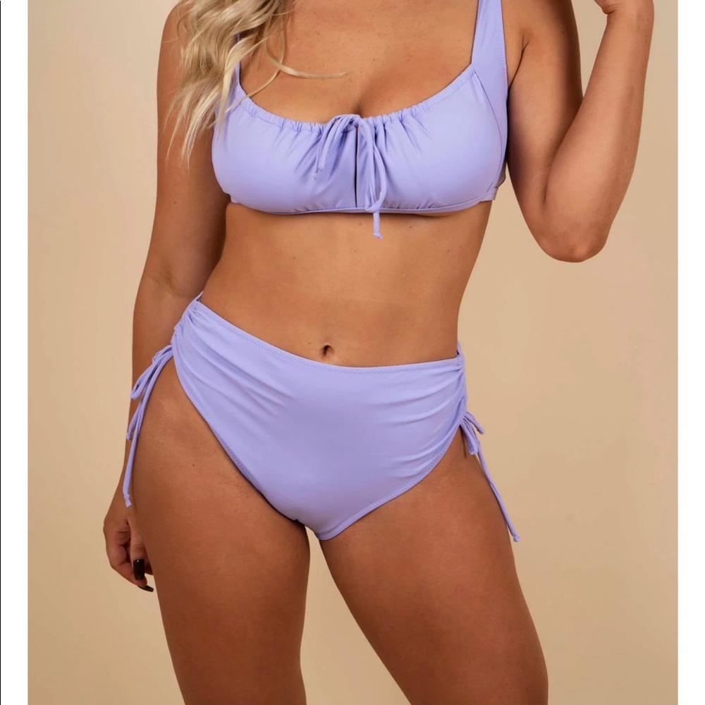 Lilac two piece swimsuit BRAND NEW WITH TAGS NEVER WORN size XL top & bottom